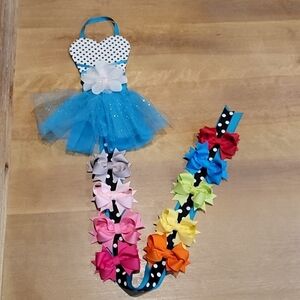 NWT Polka Dot Tulle Tutu BOW HOLDER